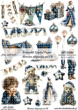 Elementy do wycinania - Mroźna elegancja set 08 - DIGI