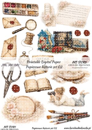 Elementy do wycinania - Papierowe historie set 02 - DIGI