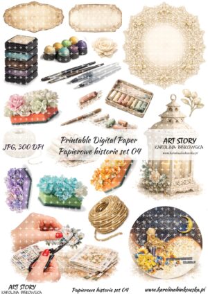 Elementy do wycinania - Papierowe historie set 04 - DIGI