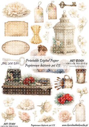 Elementy do wycinania - Papierowe historie set 05 - DIGI