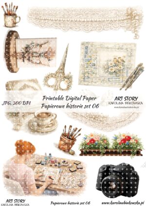 Elementy do wycinania - Papierowe historie set 06 - DIGI