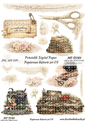 Elementy do wycinania - Papierowe historie set 07 - DIGI