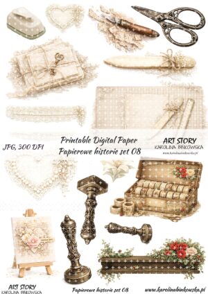 Elementy do wycinania - Papierowe historie set 08 - DIGI