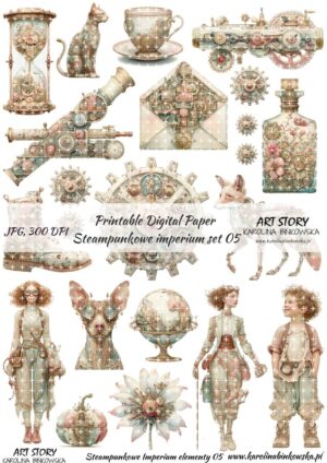 Elementy do wycinania - Steampunkowe imperium set 05 - DIGI