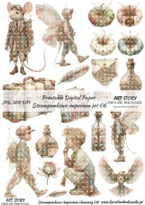 Elementy do wycinania - Steampunkowe imperium set 06 - DIGI