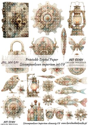 Elementy do wycinania - Steampunkowe imperium set 09 - DIGI