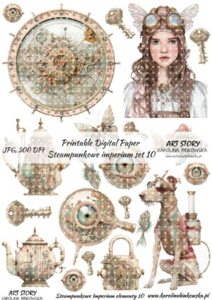 Elementy do wycinania - Steampunkowe imperium set 10 - DIGI