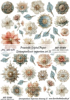 Elementy do wycinania - Steampunkowe imperium set 11 - DIGI