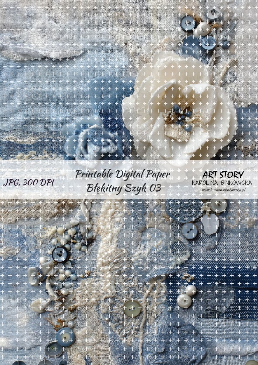 Zestaw papierów - Błękitny Szyk - DIGI - obrazek 4
