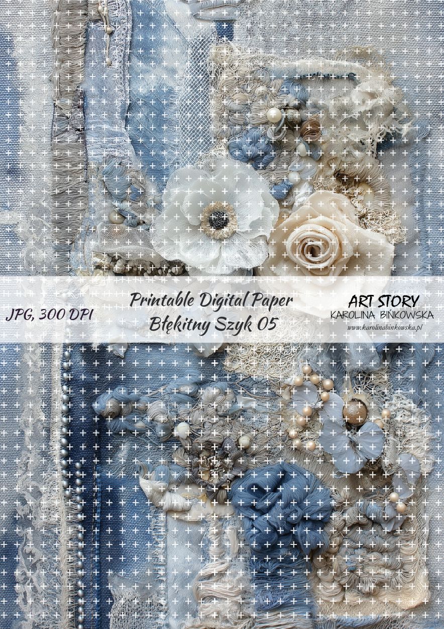 Zestaw papierów - Błękitny Szyk - DIGI - obrazek 6