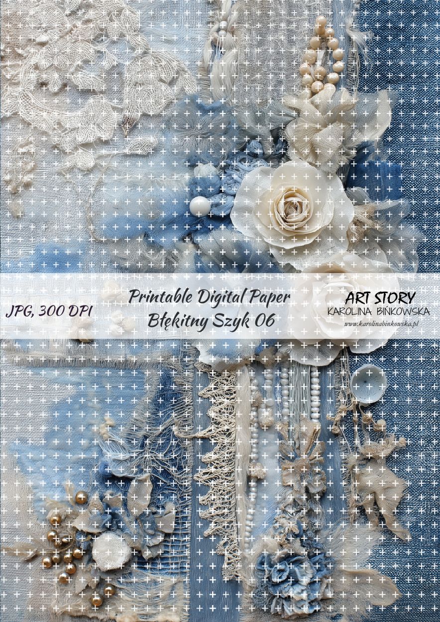 Zestaw papierów - Błękitny Szyk - DIGI - obrazek 7