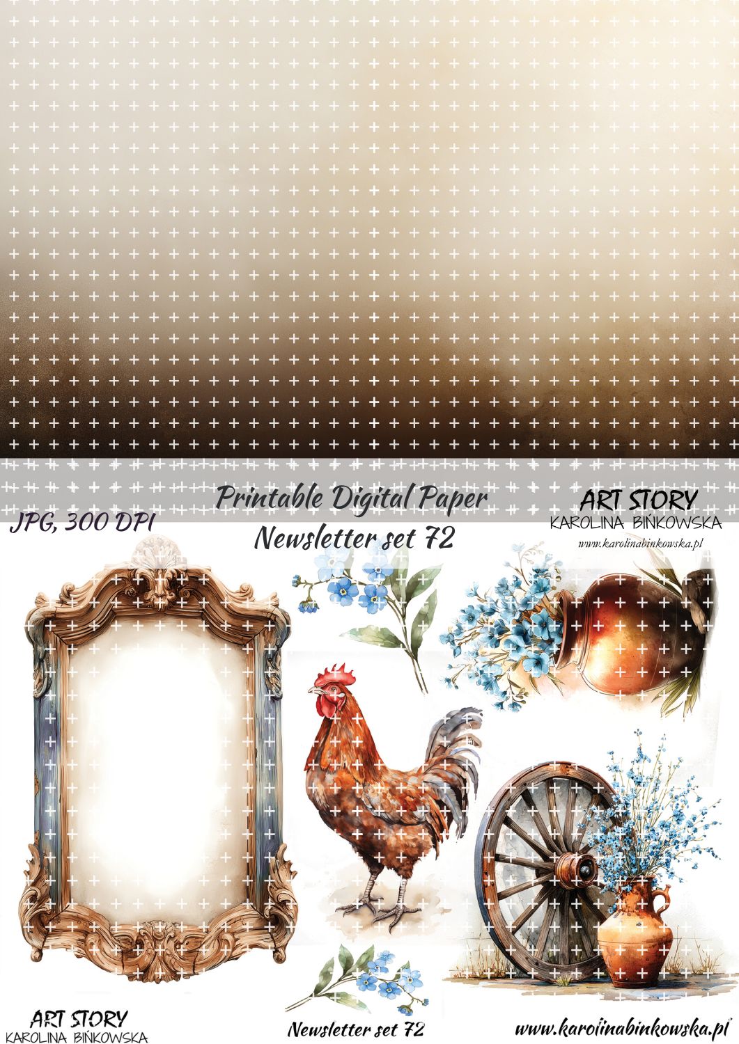 Elementy do wycinania - Newsletter set 72 - DIGI