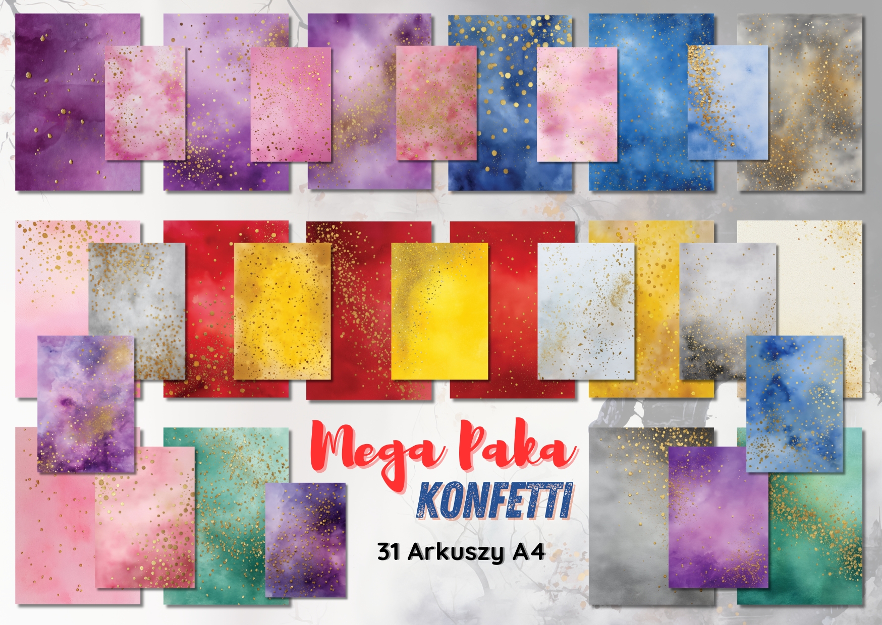 Zestaw papierów - Konfetti - 31 DIGI
