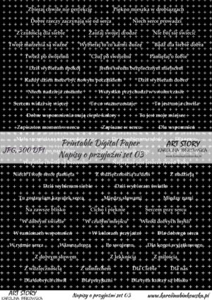 Elementy do wycinania - Napisy o przyjaźni set 03 - DIGI napisy