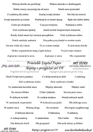 Elementy do wycinania - Napisy o przyjaźni set 04 - DIGI napisy