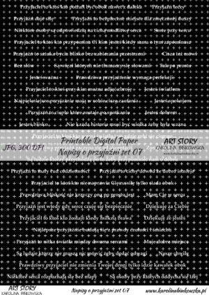 Elementy do wycinania - Napisy o przyjaźni set 07 - DIGI napisy