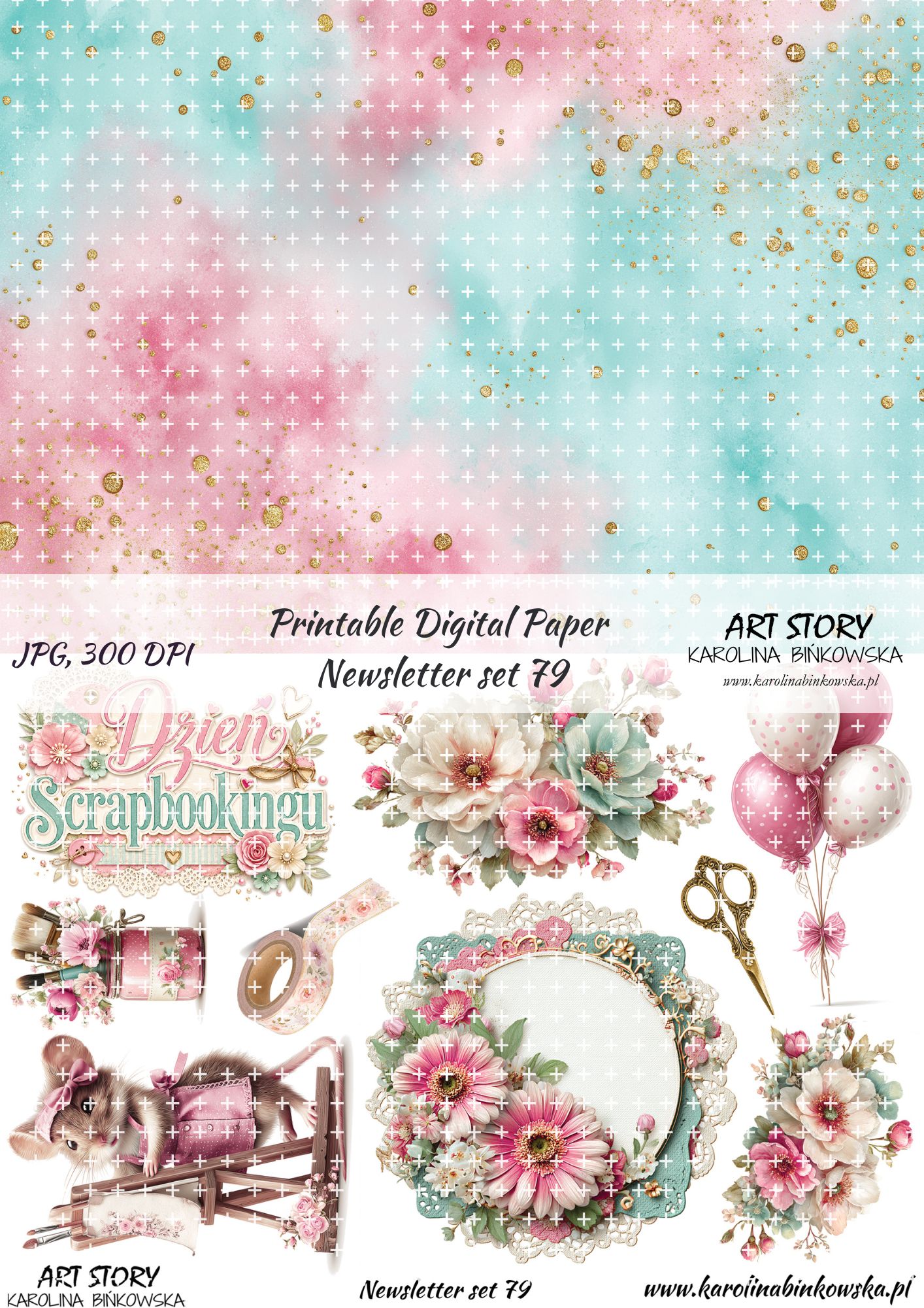 Elementy do wycinania - Newsletter set 79 - DIGI