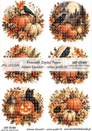 Elementy do wycinania - Jesienne Opowieści – zestaw grafik 06 - DIGI