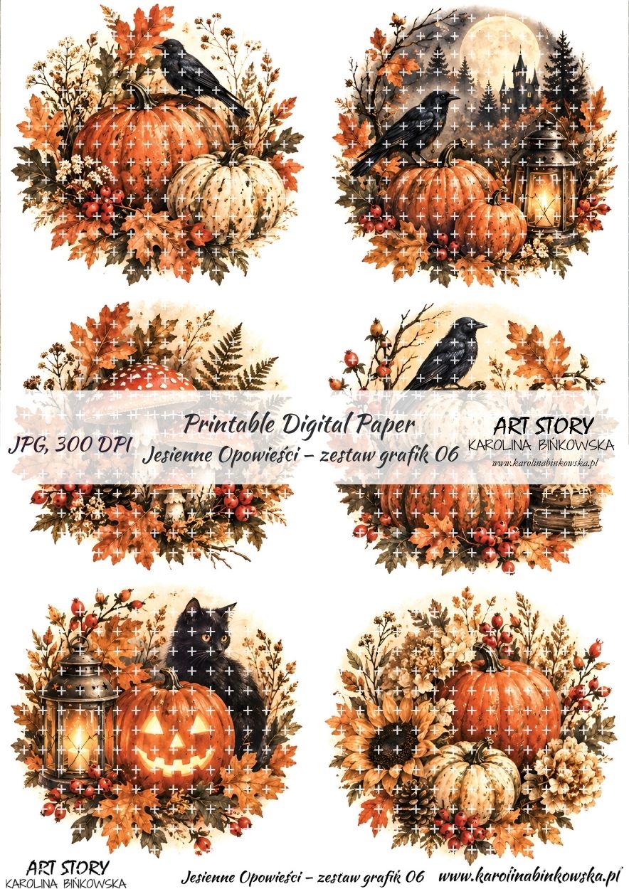 Elementy do wycinania - Jesienne Opowieści – zestaw grafik 06 - DIGI