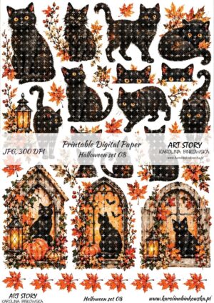 Elementy do wycinania - Halloween set 08 - DIGI