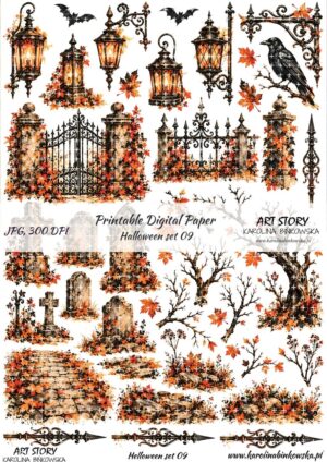 Elementy do wycinania - Halloween set 09 - DIGI