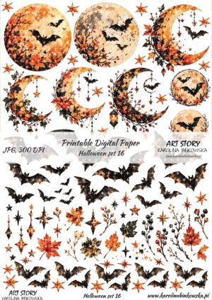 Elementy do wycinania - Halloween set 16 - DIGI