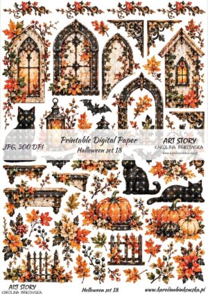 Elementy do wycinania - Halloween set 18 - DIGI